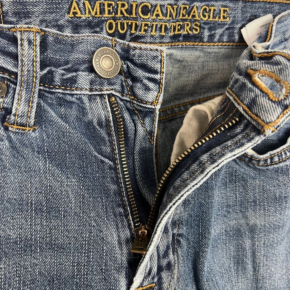 American Eagle Men's Original Straight Size 29 Distressed Denim Jeans - Picture 12 of 13
